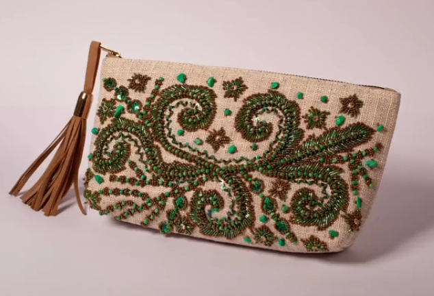 Emerald Swirl Clutch