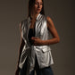 Faux Leather Long Vest
