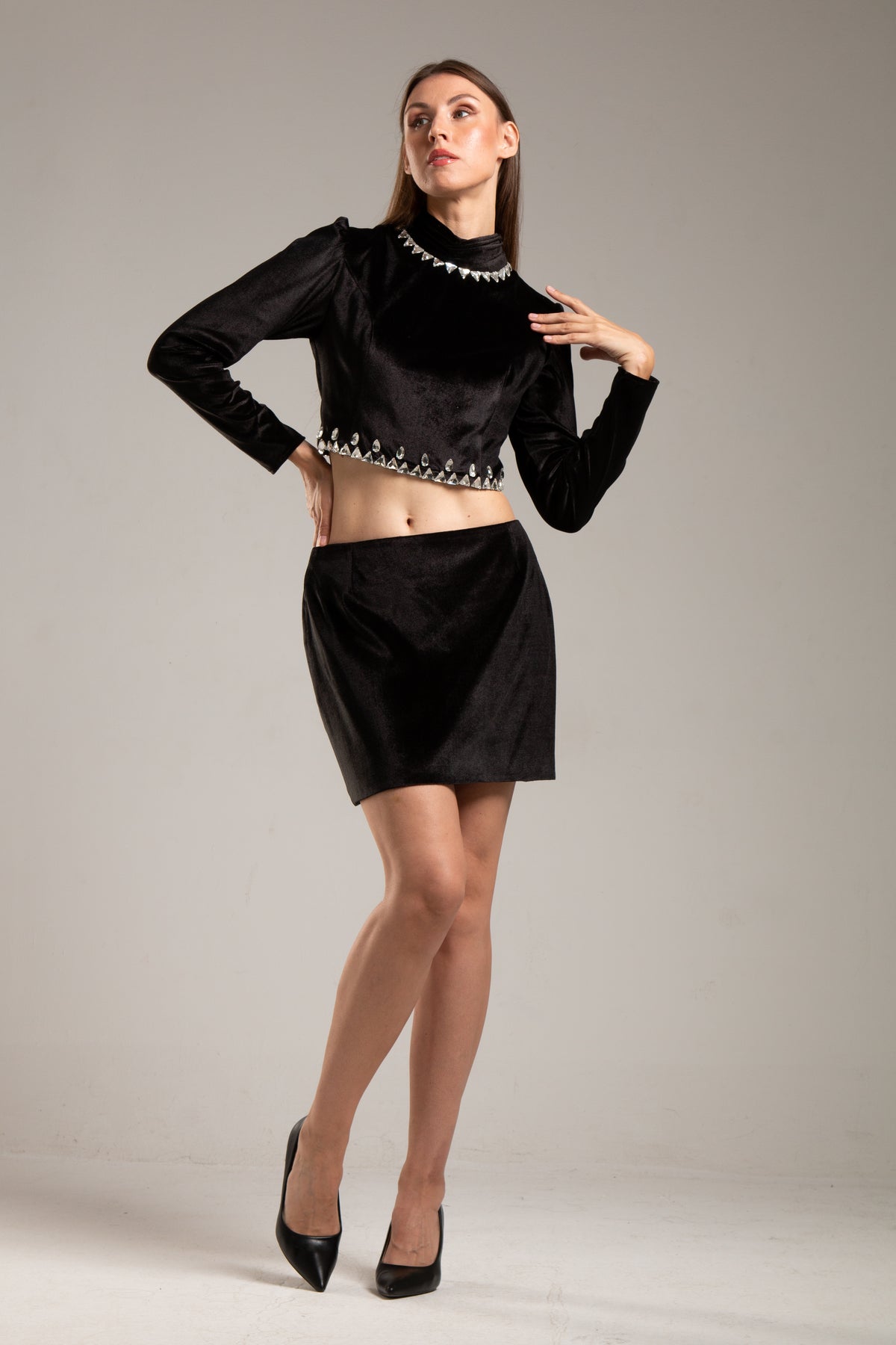 Velvet Short Skirt