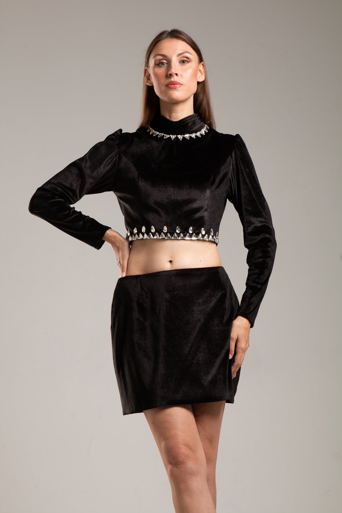 Velvet Short Skirt