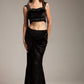 velvet crop corset