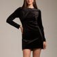 Velvet Short Backless Dress