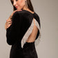 Velvet Short Backless Dress